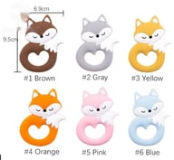 Food-Grade Silicone Baby Teether | Cartoon Fox Design | CA$13.59 — view 8