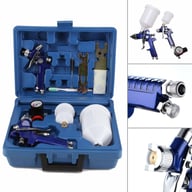 2 X HVLP Spray Gun Kit Air Gravity Feed Vehicle Car Paints1.4MM 0.8MM Nozzle — view 15