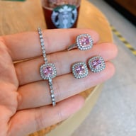 Women's Zircon Fashion Earring Ring And Bracelet Set | Home & Kitchen — view 15