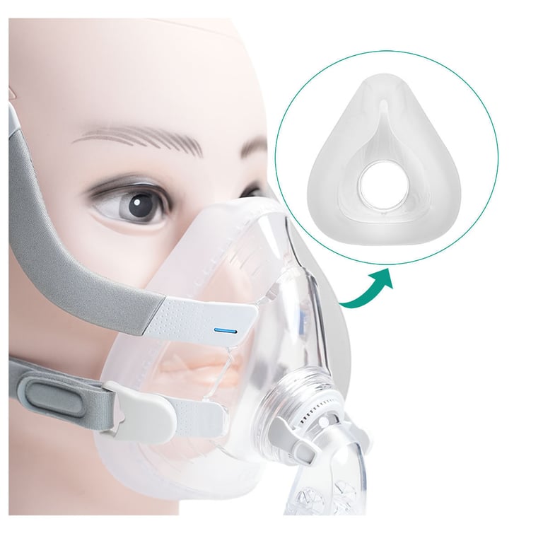 Close-up of hypoallergenic silicone pad texture and breathable design