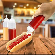 8 Pack Plastic Squeeze Sauce Bottles 500ml | Kitchen Condiment Dispenser — view 6