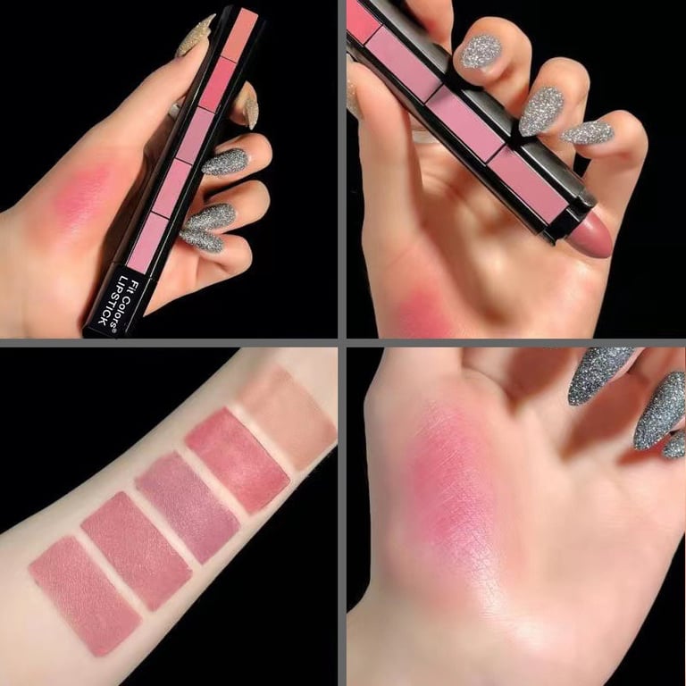 Close-up of matte velvet lipstick texture and pigment quality