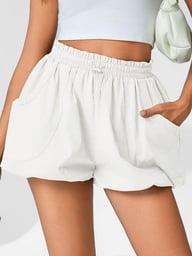 Women's High Waisted Bubble Shorts | Summer Casual Workout Puffy Shorts — view 5