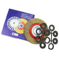 6in Wire Wheel Grinder Bench Grinding Grinder Wire Brush Fine With Reducers UK NEW — view 16