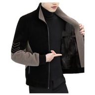 Men's Stand-Neck Jacket with Fleece Lining | Warm Thickened Outerwear — view 8