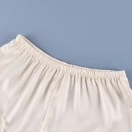 Off-White Ice-Silk Satin Lace-Trimmed Tie-Front Womens Pajama Set — view 15