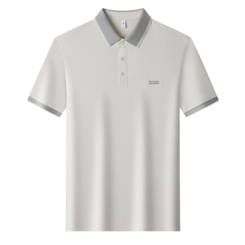 Seamless Ice Silk Men's Short-Sleeve Polo | Breathable Home & Kitchen Comfort