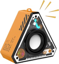 Cross-border V2 Wireless Bluetooth Audio Outdoor Portable Mecha Subwoofer Dual-machine Interconnected Mini Desktop Small Speaker-orange — view 6