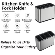 Stainless Steel Kitchen Cutlery Holder | Utensil Storage Organizer — view 8
