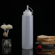 8 Pack Plastic Squeeze Sauce Bottles 500ml | Kitchen Condiment Dispenser — view 4
