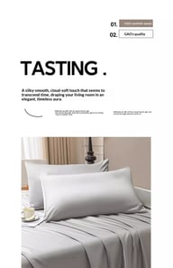 Summer Cooling Ice Silk Bed Sheet Set | Home & Kitchen Luxury Bedding — view 1