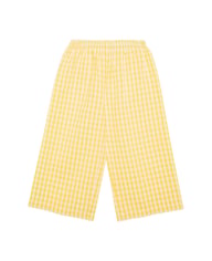 Yellow Plaid Ruffle-Sleeve Kids Set | Nordic Summer Outfit Girls — view 8
