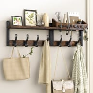 Wooden Wall-Mounted Rack for Entryway Door | Home & Kitchen Storage — view 7