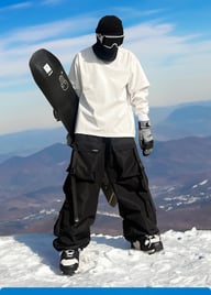 Ice South Korea Multi-Pocket Waterproof Sports Ski Pants For Men And Women Violet American Heavy Industry Snow Wear-Resistant Trendy Pants — view 12