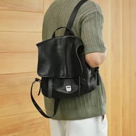 Vegetable-Tanned Leather Messenger Backpack | Convertible Design — view 4
