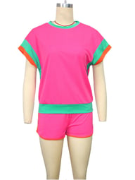 Loose-Fitting Two-Piece Set with Short Sleeves | Vibrant Casual Outfit — view 18