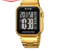 Men's Steel-Band Digital Watch with Dual Time, Alarm & Waterproof Sports Design — view 6