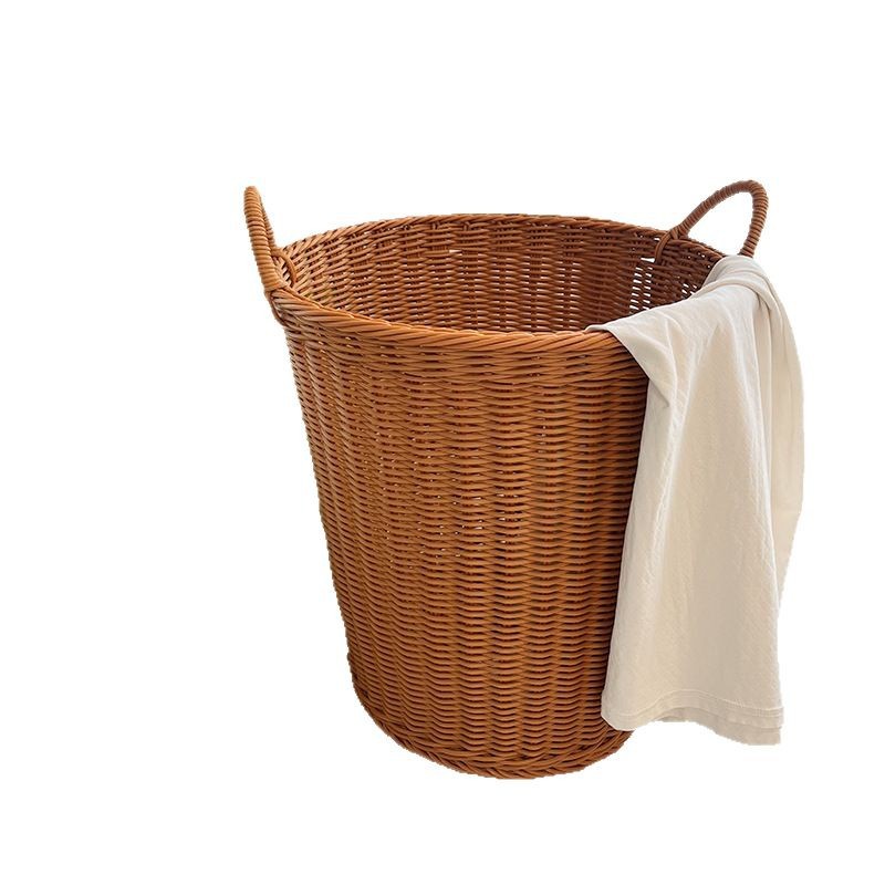 Woven Rattan Hand-Braided Laundry Basket | Stylish Storage Bin