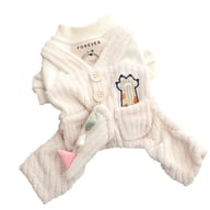 Small Dog Jumpsuit with Built-In Leash Attachment | Captain Fam — view 6