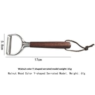 Stainless Steel Acacia Wood Peeler | Y-Shaped & I-Shaped Designs — view 2