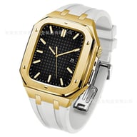 Stainless Steel Smartwatch Case with Fluororubber Band | Luxury Sports Watch — view 7