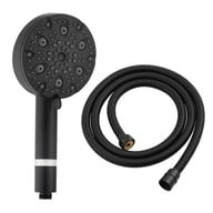 9-Setting Handheld Shower Head with Filtration | Chrome & Matte Black — view 3