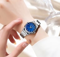 Rhinestone Ultra-thin Womens Shell-face Watch | Elegant Stainless Steel — view 13
