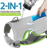 Dog Cooling Vest With Ice Packs | Reflective Harness Large Medium — view 7
