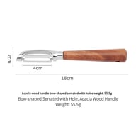 Stainless Steel Acacia Wood Peeler | Y-Shaped & I-Shaped Designs — view 4