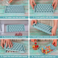 Ice Cube Tray With Lid | 33 Grids Ice Ball Maker Mould Round Easy Release — view 12