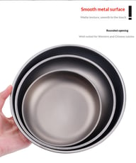 Pure Titanium Camping Dish | Lightweight Tableware for Outdoor Adventures — view 5