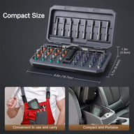 Ratchet handle and magnetic bit retention in professional screwdriver kit