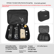 Portable Coffee Maker Storage Bag Outdoor Coffee Gear Organizer — view 12