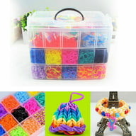 15000Pcs Rubber Loom Bands Kit | DIY Bracelets Storage Container — view 9