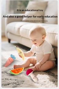 Cartoon Vegetable Fruit Baby Rattle Set | Soft Plush Grasping Toys — view 13
