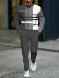 Men's Casual Long-Sleeve Pants Set | Coordinated Comfort Wear Canada — view 9