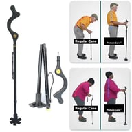 Posture Cane Adjustable Height Walking Stick | Ergonomic Hiking Aid — view 6