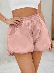 Women's High Waisted Bubble Shorts | Summer Casual Workout Puffy Shorts — view 19