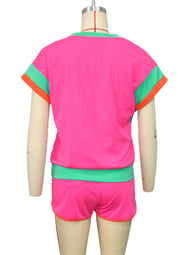 Loose-Fitting Two-Piece Set with Short Sleeves | Vibrant Casual Outfit — view 15