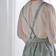 Artistic Floral Cross-Back Bib Apron | Kitchen Work Uniform Canada — view 7