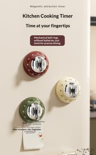 Magnetic Kitchen Timer Lite-Luxury Precise Countdown | Retro Design — view 18