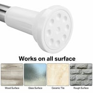 Heavy Duty Extendable Telescopic Shower Curtain Pole | Spring Tension Rod — view 7