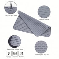 Versatile Silicone Drying Mat Heat Trivet, Multi Use Countertop Pad For Dish Draining, Sink Protection Hot Pot Placement. — view 5