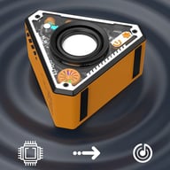 Cross-border V2 Wireless Bluetooth Audio Outdoor Portable Mecha Subwoofer Dual-machine Interconnected Mini Desktop Small Speaker-orange — view 3