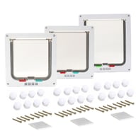 XL Pet Door 4 Way Locking | White Frame Dog Cat Flap Canada — view 13