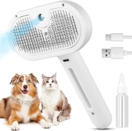 3-in-1 cat steam brush with dog, cat, USB cable, water bottle included