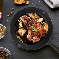 3-Piece Cast Iron Skillet Set | Pre-Seasoned Non-Stick Frying Pans — view 5