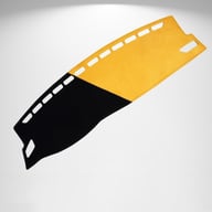 Two-tone yellow and black custom fit car dashboard non-slip protective mat