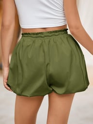 Women's High Waisted Bubble Shorts | Summer Casual Workout Puffy Shorts — view 13