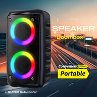 Portable Bluetooth Speaker Sub Woofer Heavy Bass Sound System Party & Mic — view 1